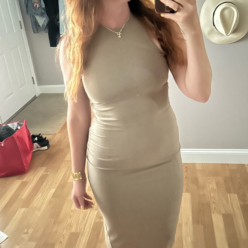 SKIMS Taupe Maxi Dress